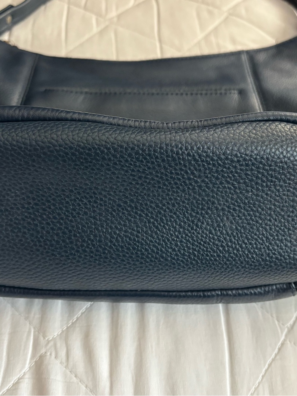Classic Navy Leather Shoulder Bag - by The Sak -Women - Picture 7 of 8
